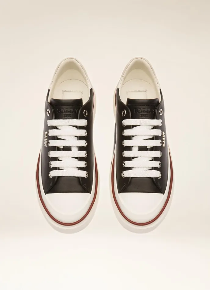 Women Bally Sneakers Maily 8211 Leather Sneakers In Black