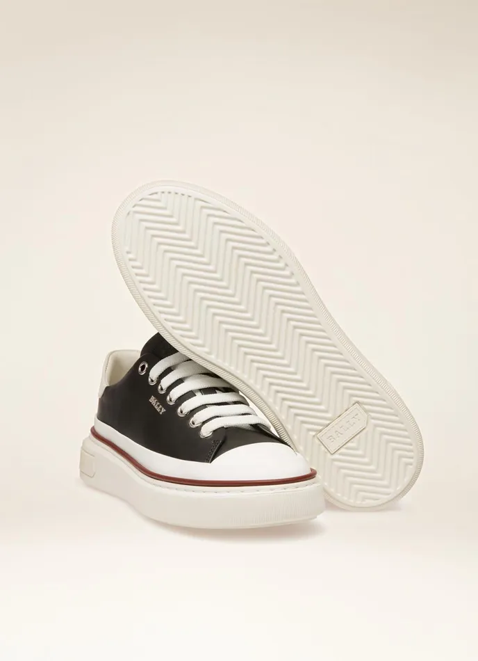 Women Bally Sneakers Maily 8211 Leather Sneakers In Black