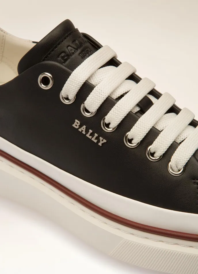 Women Bally Sneakers Maily 8211 Leather Sneakers In Black