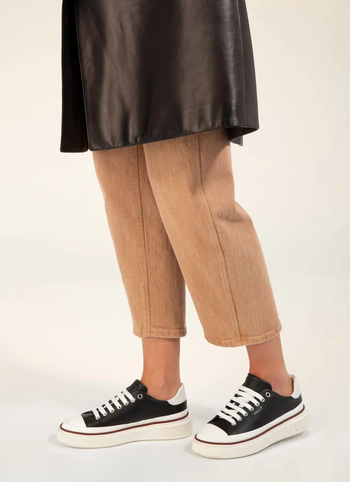 Women Bally Sneakers Maily 8211 Leather Sneakers In Black
