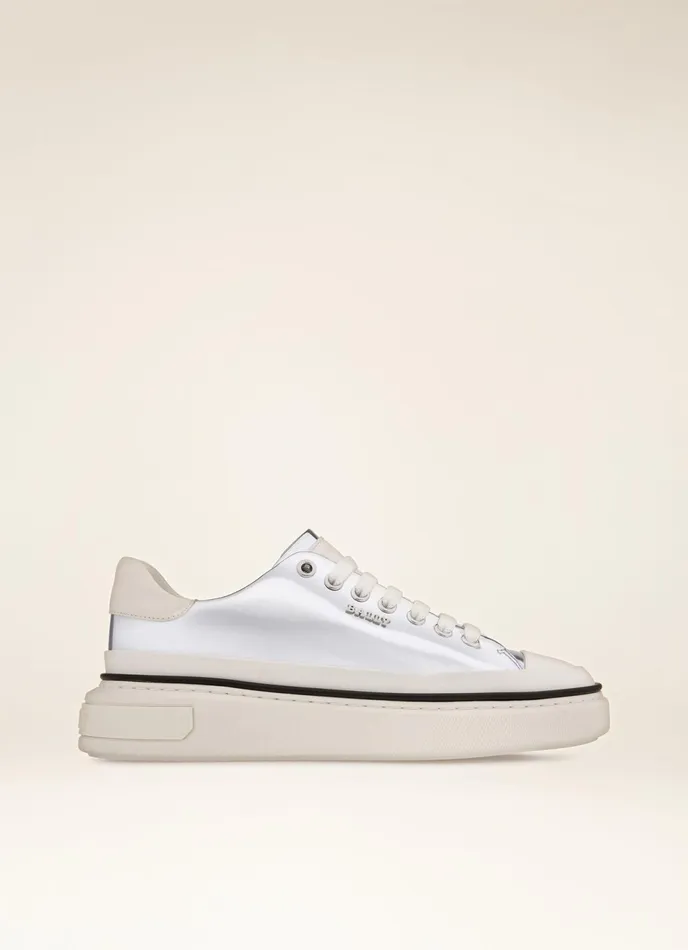 Women Bally Sneakers Maily 8211 Leather Sneakers In Silver