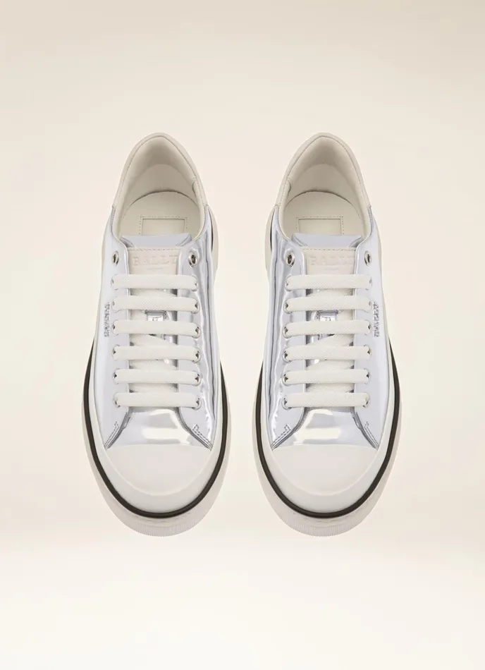 Women Bally Sneakers Maily 8211 Leather Sneakers In Silver