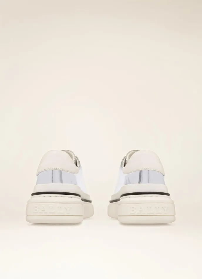 Women Bally Sneakers Maily 8211 Leather Sneakers In Silver