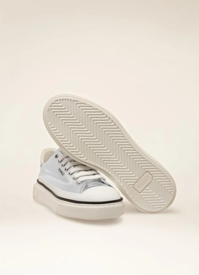 Women Bally Sneakers Maily 8211 Leather Sneakers In Silver