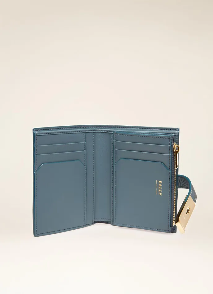Women Bally Wallets Assen 8211 Leather Card Holder In Blue