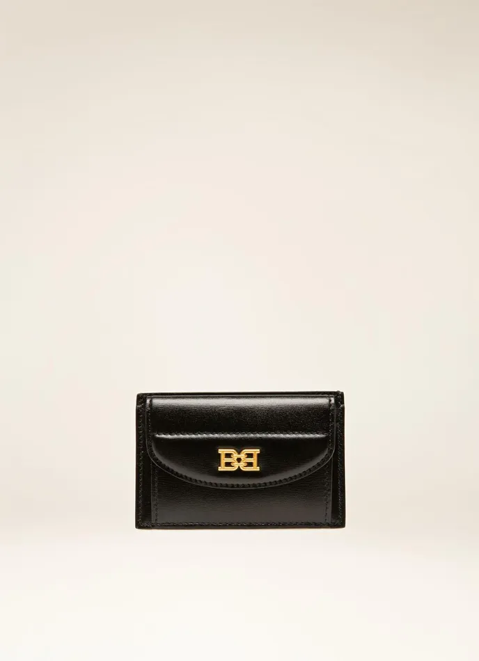 Women Bally Wallets Belky 8211 Leather Card Holder In Black