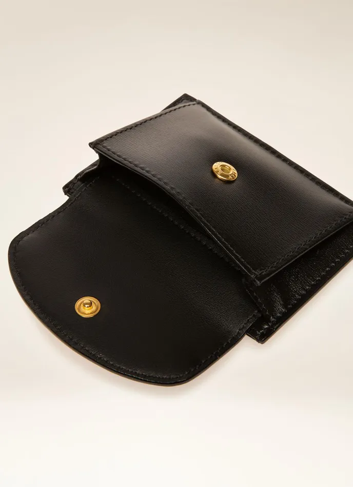 Women Bally Wallets Belky 8211 Leather Card Holder In Black