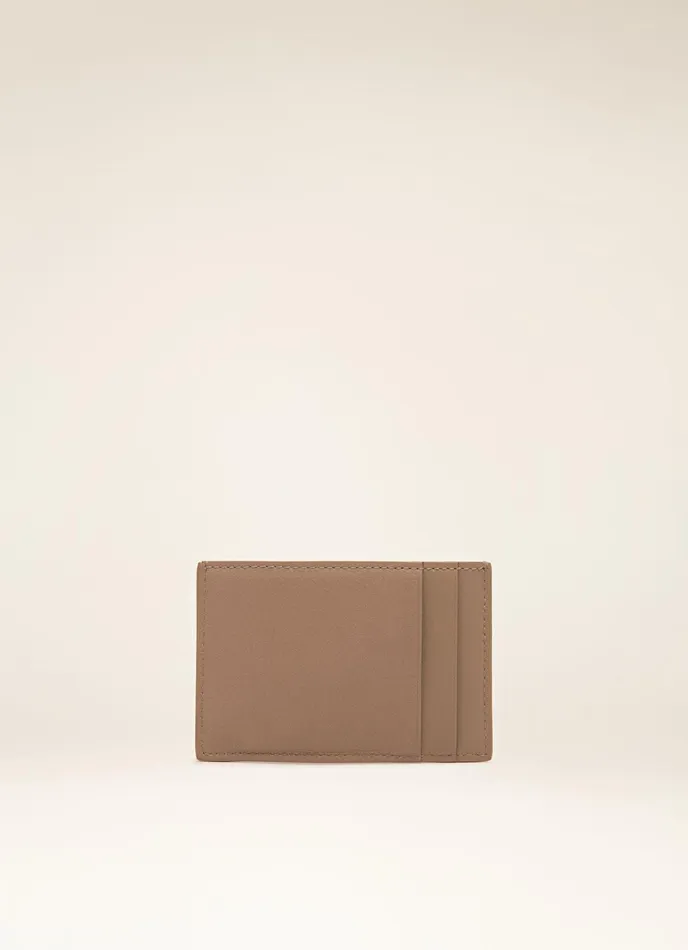 Women Bally Wallets Belky 8211 Leather Card Holder In Taupe