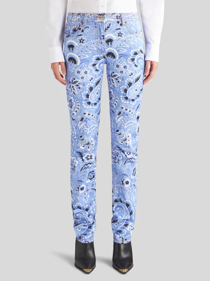 Women Bandanna Skinny Jeans Etro Trousers
