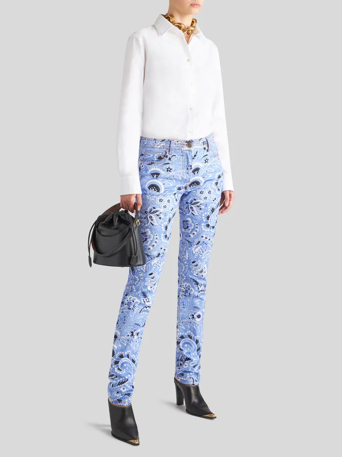 Women Bandanna Skinny Jeans Etro Trousers