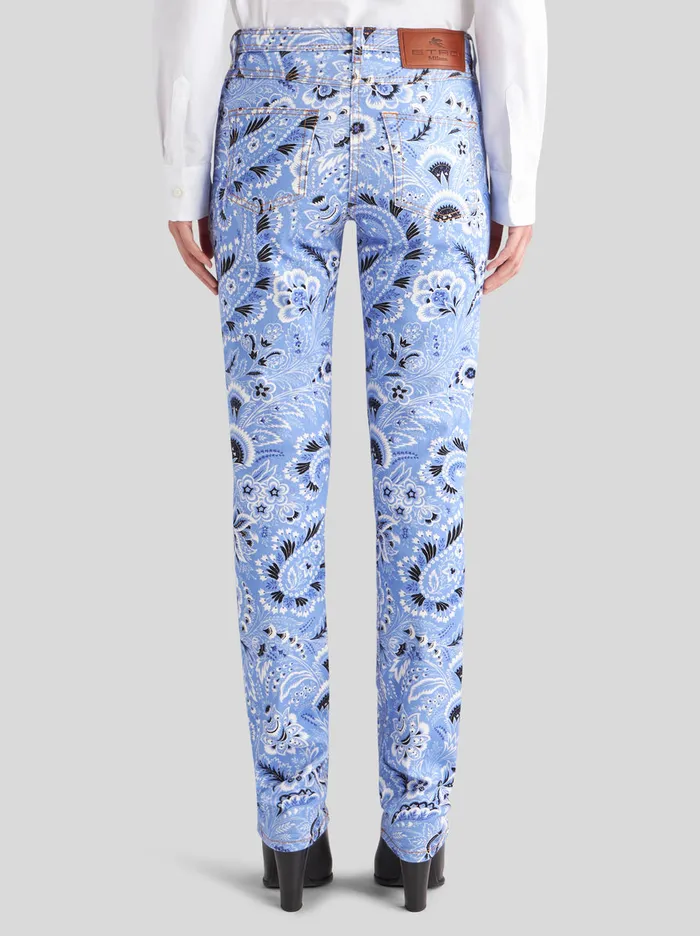 Women Bandanna Skinny Jeans Etro Trousers