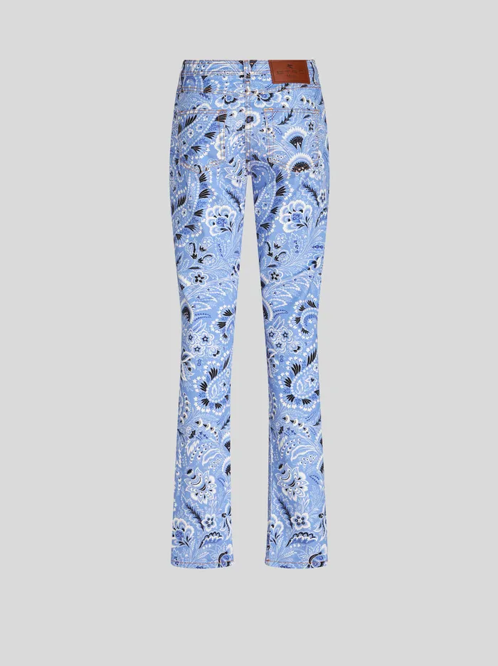Women Bandanna Skinny Jeans Etro Trousers