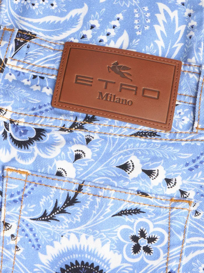 Women Bandanna Skinny Jeans Etro Trousers
