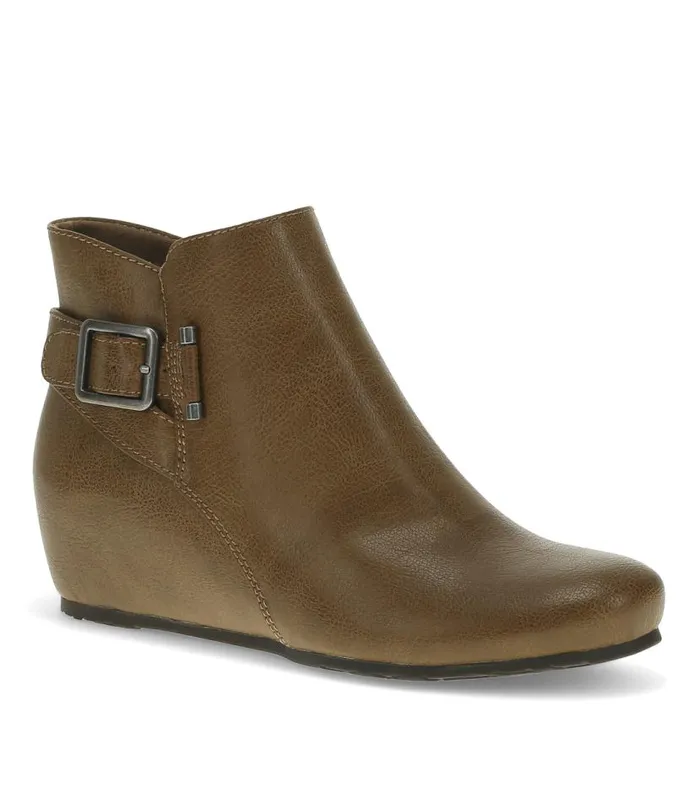 Women Baretraps Booties Serena Wedge Bootie Truffle
