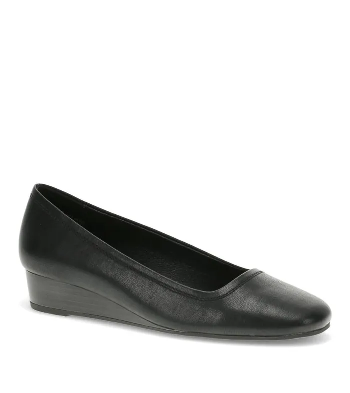Women Baretraps Dress Shoes Covette Wedge Slip On Black
