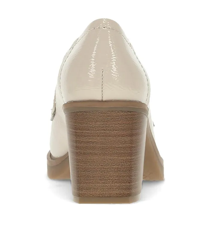 Women Baretraps Dress Shoes Gretel Block Heel Loafer Ivory Women Baretraps Dress Shoes Gretel Block Heel Loafer Ivory