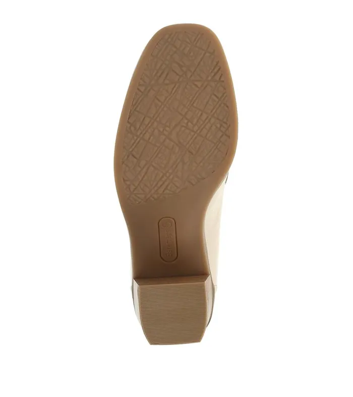 Women Baretraps Dress Shoes Gretel Block Heel Loafer Ivory Women Baretraps Dress Shoes Gretel Block Heel Loafer Ivory
