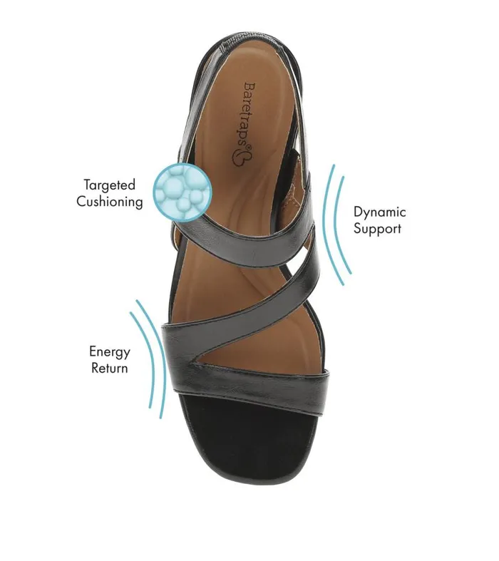 Women Baretraps Dress Shoes Posha Block Heel Sandal Black Women Baretraps Dress Shoes Posha Block Heel Sandal Black