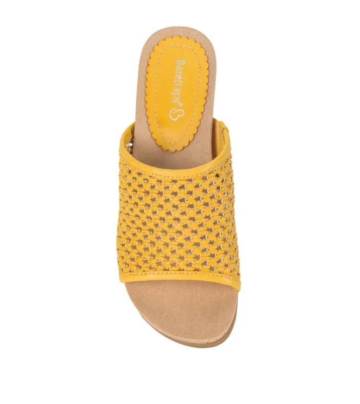 Women Baretraps Wedge Sandals Flossey Wedge Slide Sandal Mellow Yellow Women Baretraps Wedge Sandals Flossey Wedge Slide Sandal Mellow Yellow