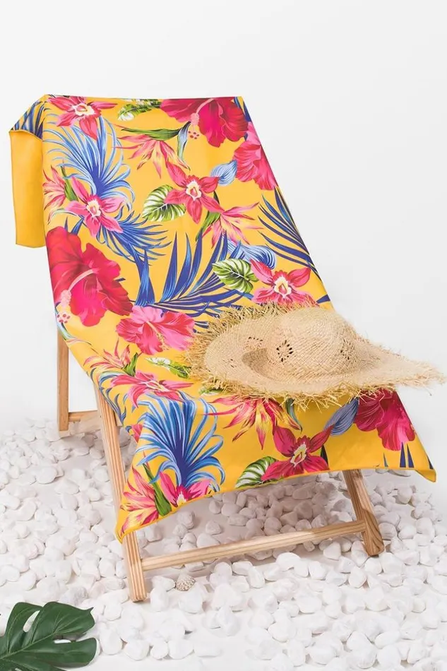 Women Beach Blankets Cupshe Marigold Floral Beach Blanket Multicolor