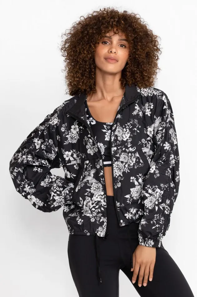 Women Bee Active Ruched Sleeve Parachute Jacket Charcoal Dreamer Johnny Was Active Women Bee Active Ruched Sleeve Parachute Jacket Charcoal Dreamer Johnny Was Active