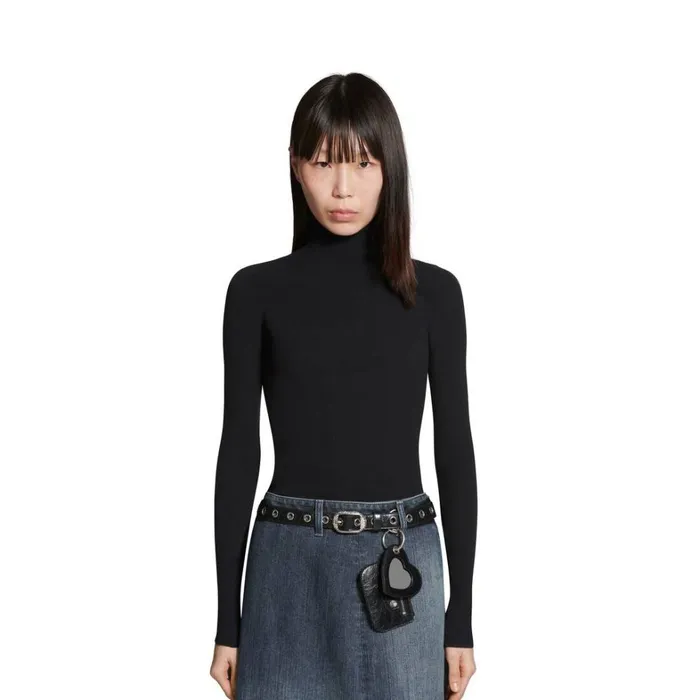 Women Belts Balenciaga Le Cagole Charms Belt With Rhinestones In Black
