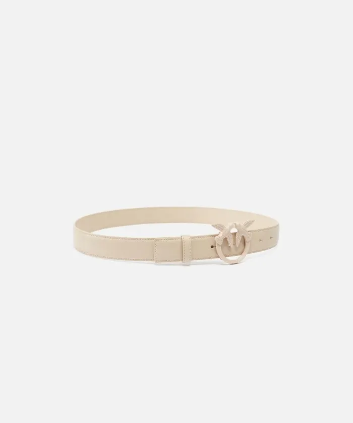 Women Belts Pinko Belt With Colored Buckle 3cm Beigesmoke Grey Colour Block Women Belts Pinko Belt With Colored Buckle 3cm Beigesmoke Grey Colour Block