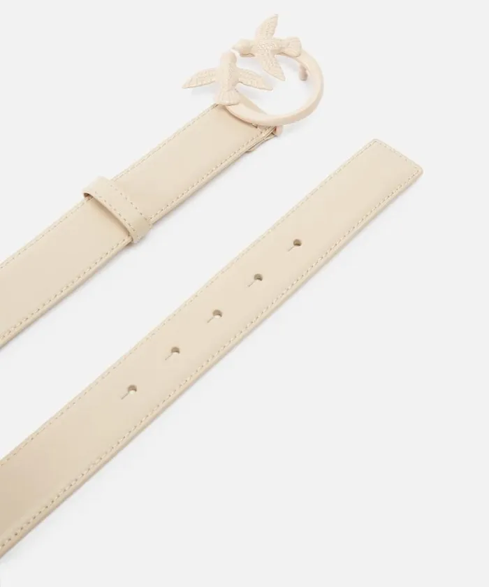 Women Belts Pinko Belt With Colored Buckle 3cm Beigesmoke Grey Colour Block Women Belts Pinko Belt With Colored Buckle 3cm Beigesmoke Grey Colour Block
