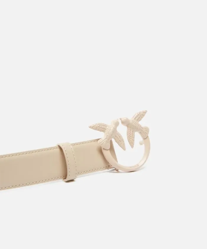 Women Belts Pinko Belt With Colored Buckle 3cm Beigesmoke Grey Colour Block Women Belts Pinko Belt With Colored Buckle 3cm Beigesmoke Grey Colour Block