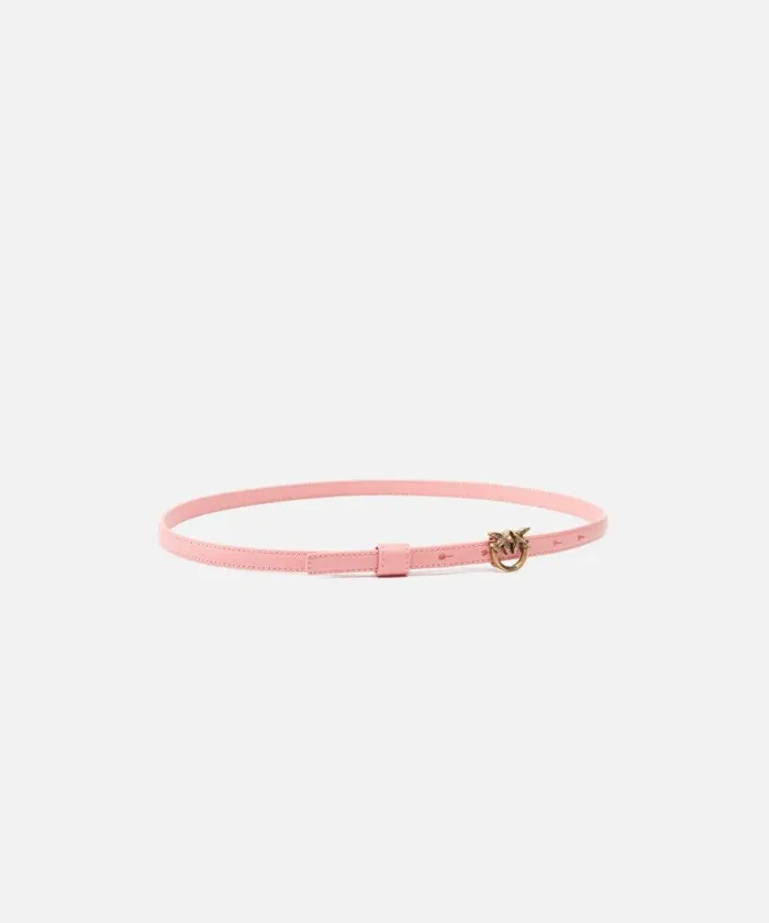 Women Belts Pinko Thin Belt With Love Birds Buckle 1cm Peach Flowerantiquegold Women Belts Pinko Thin Belt With Love Birds Buckle 1cm Peach Flowerantiquegold