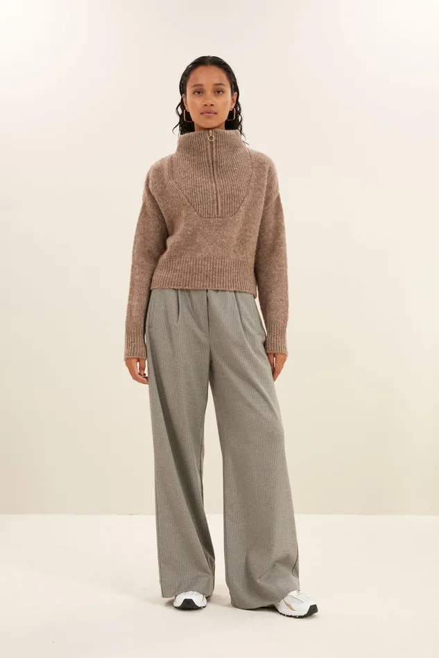 Women Benji Grey Stripe Pants Grey Melee Bybar Trousers