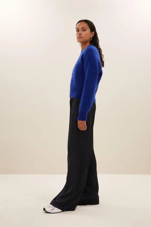 Women Benji Satin Pants Midnight Bybar Trousers