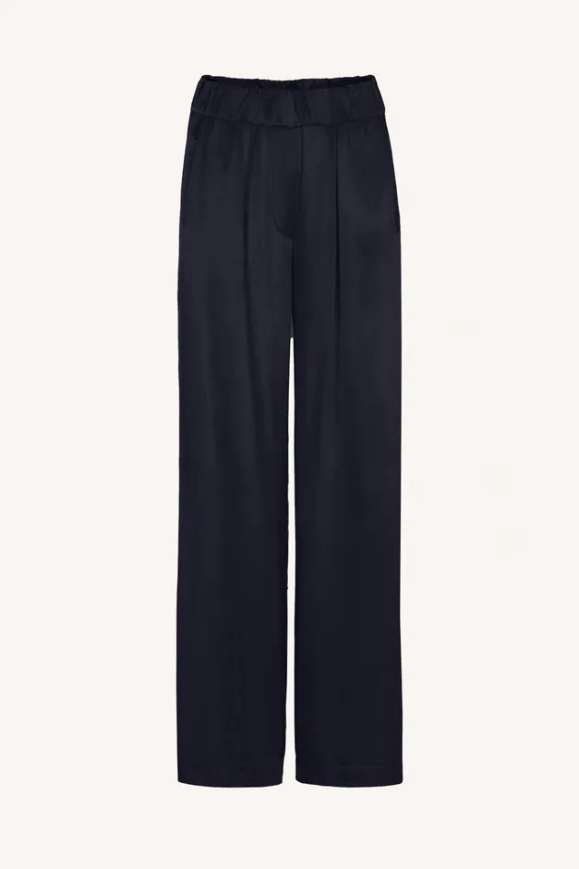 Women Benji Satin Pants Midnight Bybar Trousers