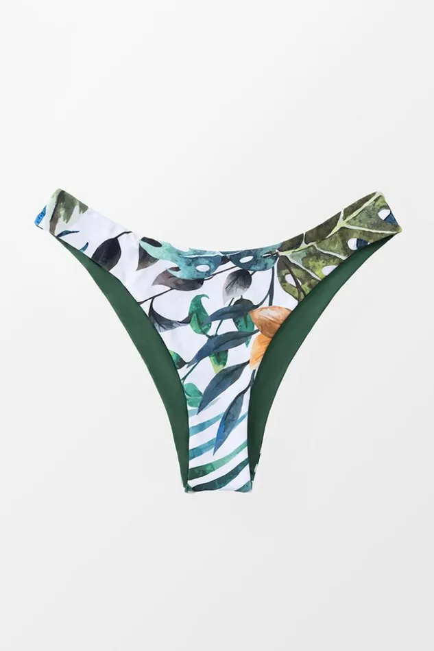 Women Bikini Bottoms Cupshe Galilea Green Low Waisted Bikini Bottom Green
