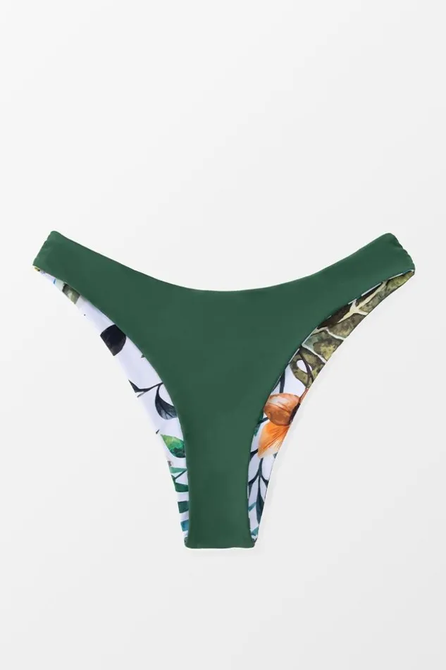 Women Bikini Bottoms Cupshe Galilea Green Low Waisted Bikini Bottom Green