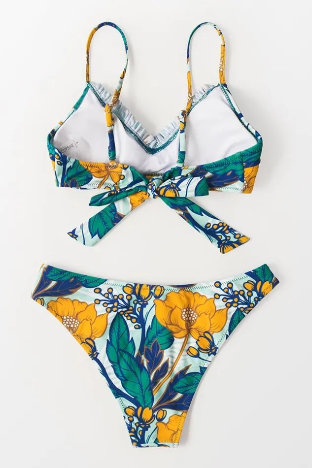 Women Bikini Bottoms Cupshe Sunday Morning Floral Bikini Bottom Multicolor
