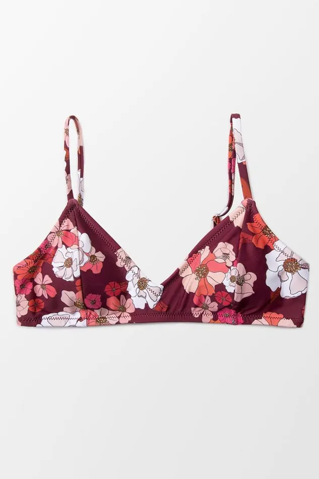 Women Bikini Tops Cupshe Paige Floral Bikini Top Multicolor
