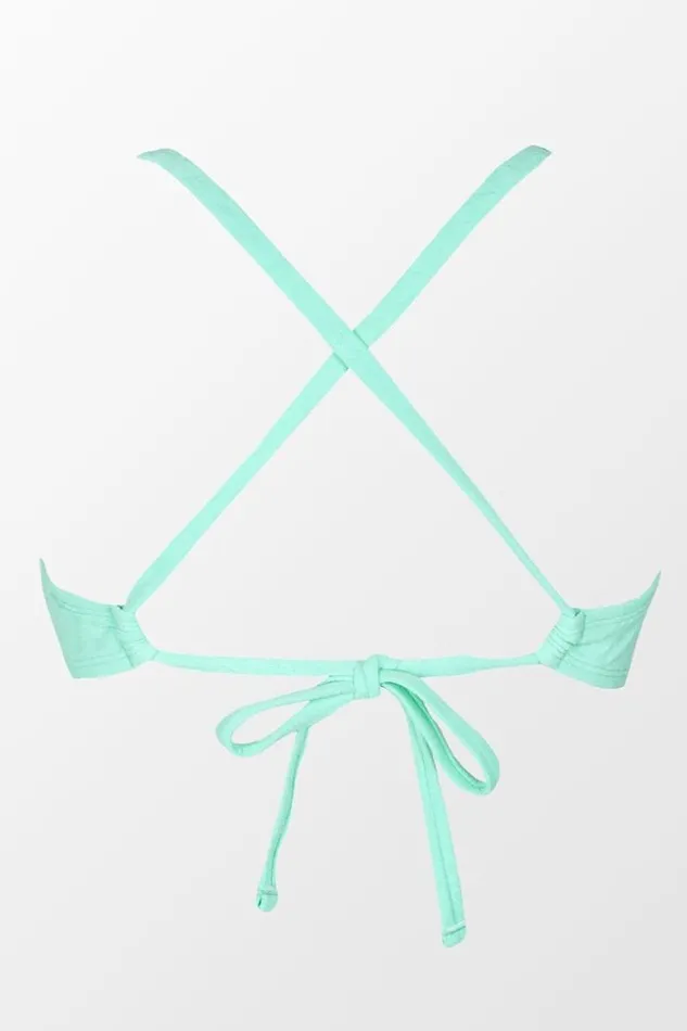 Women Bikini Tops Cupshe Spring Bloom Reversible Bralette Bikini Top Green