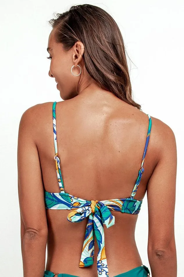 Women Bikini Tops Cupshe Sunday Morning Floral Bikini Top Multicolor