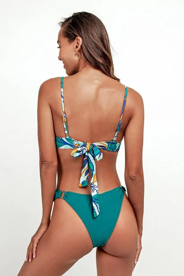 Women Bikini Tops Cupshe Sunday Morning Floral Bikini Top Multicolor