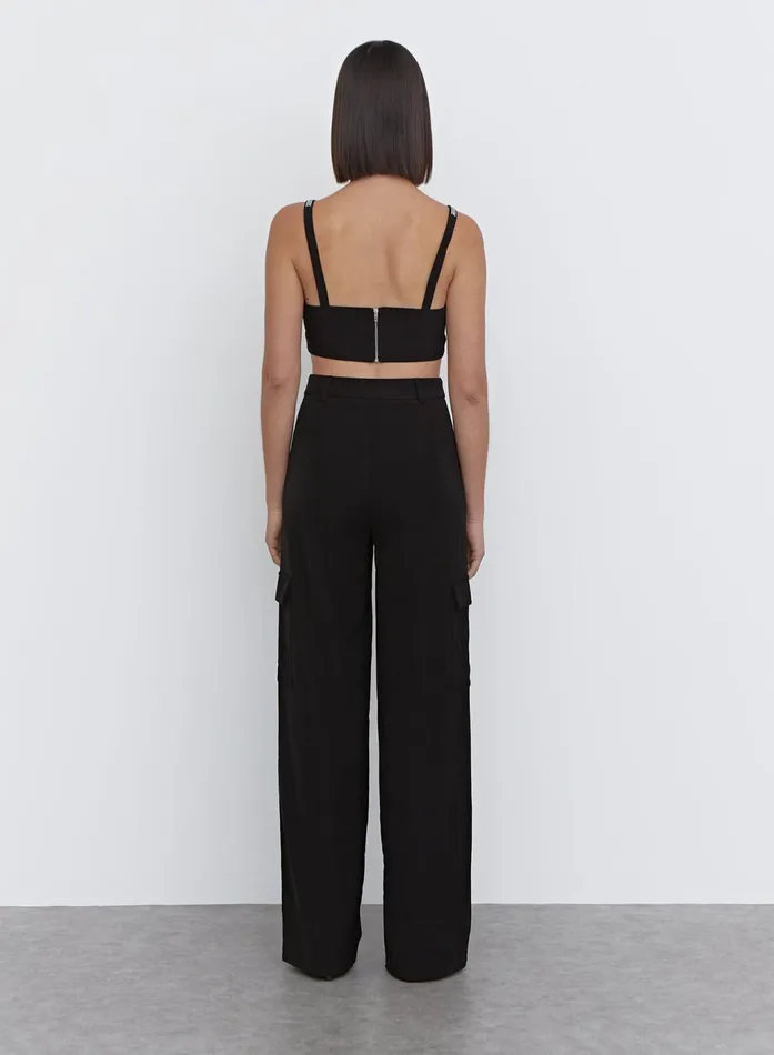 Women Black Diamante Bralet Top 8211 Dasha 4th and Reckless Tops