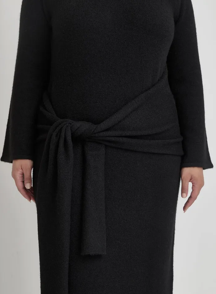 Women Black Plus Size Tie Front Maxi Dress Mollie 4th and Reckless Plus Size