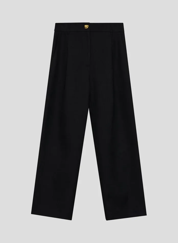 Women Black Tailored Straight Leg Trouser Polly 4th and Reckless Pants