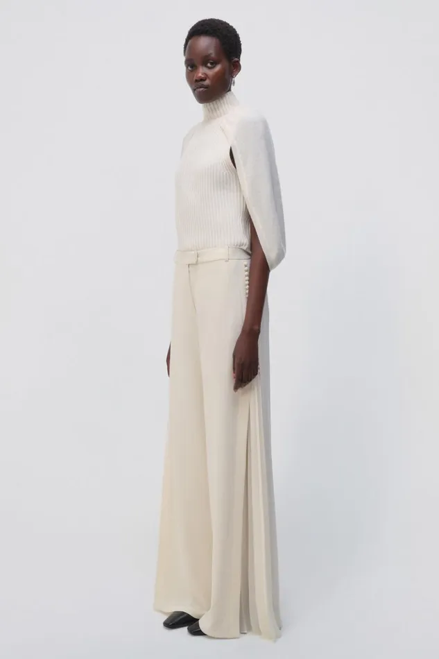 Women Blossom Pant Natural White Jonathan Simkhai Pants and Bottoms