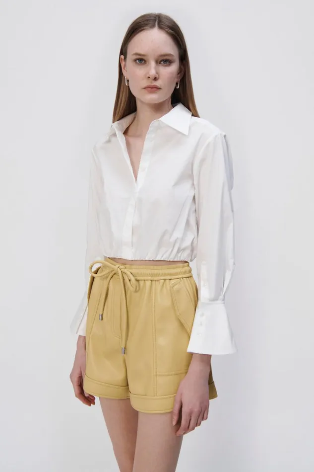 Women Blythe Poplin Top White Jonathan Simkhai Tops and Bodysuits