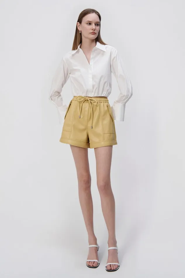 Women Blythe Poplin Top White Jonathan Simkhai Tops and Bodysuits