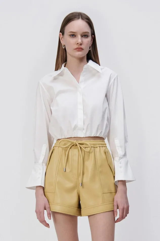 Women Blythe Poplin Top White Jonathan Simkhai Tops and Bodysuits
