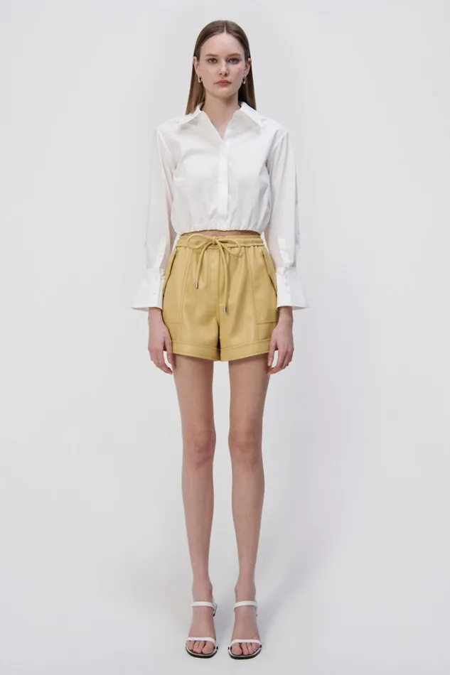 Women Blythe Poplin Top White Jonathan Simkhai Tops and Bodysuits