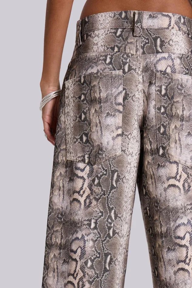 Women Boa Snake Print Colossus Jeans Jaded London Baggy Jeans