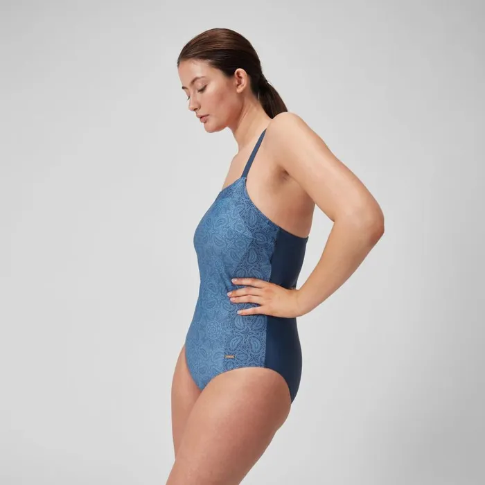 Women BodyShaping Speedo Women039s Shaping Printed Square Neck Swimsuit NavyBlue Women BodyShaping Speedo Women039s Shaping Printed Square Neck Swimsuit NavyBlue